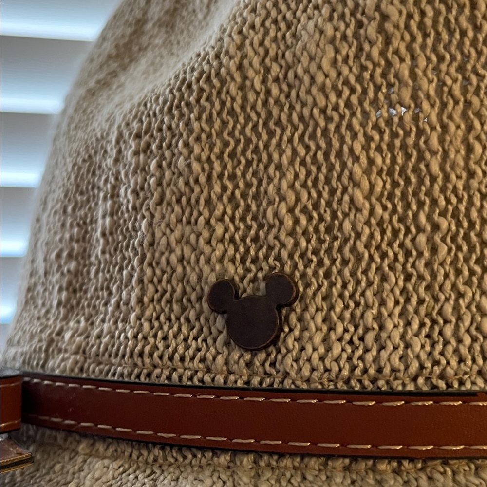 Disney Parks Woven Safari Hat,Tan Hat with Brown Band - Picture 2 of 8